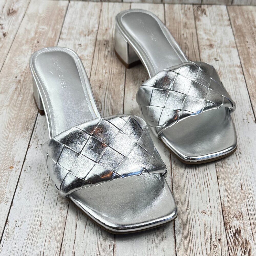 NWOB Marc Fisher | Casper Woven Sandal - Silver - Size 9